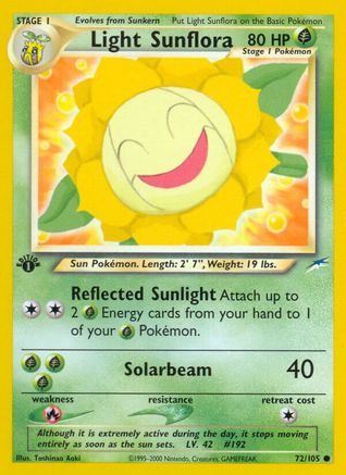 Light Sunflora (72/105) [Neo Destiny 1st Edition] | Silver Goblin