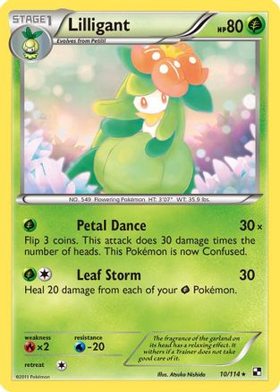 Lilligant (10) Reverse Holofoil - Black and White