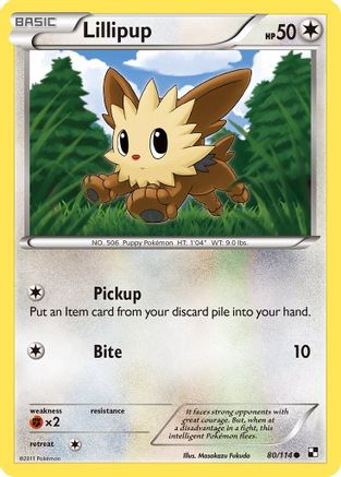 Lillipup (80/114) [Black & White: Base Set] Reverse Holofoil