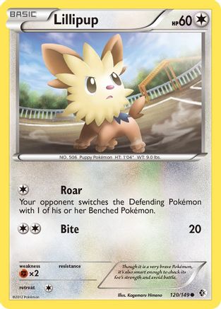 Lillipup (120/149) [Black & White: Boundaries Crossed] Reverse Holofoil
