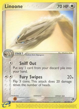 Linoone (44/100) [EX: Sandstorm] Reverse Holofoil