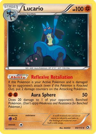 Lucario (80) Reverse Holofoil - Legendary Treasures