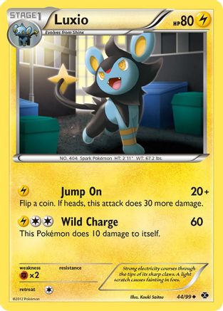 Luxio (44/99) [Black & White: Next Destinies] Reverse Holofoil