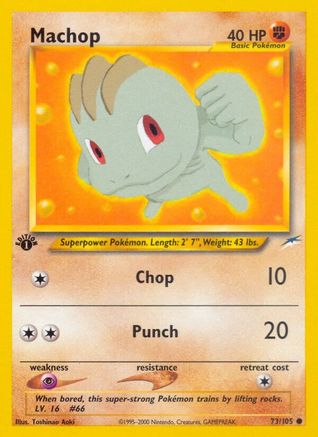 Machop (73/105) [Neo Destiny 1st Edition] | Silver Goblin