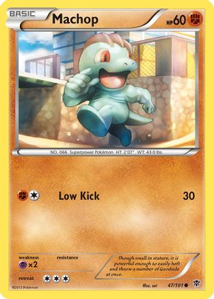 Machop (47) Reverse Holofoil - Plasma Blast