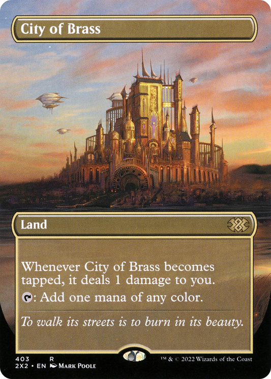 City of Brass (Borderless Alternate Art) [Double Masters 2022] Foil