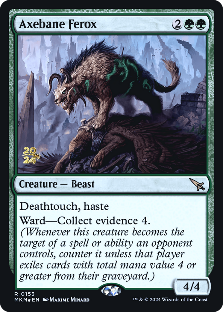 Axebane Ferox [Murders at Karlov Manor Prerelease Promos] | Silver Goblin