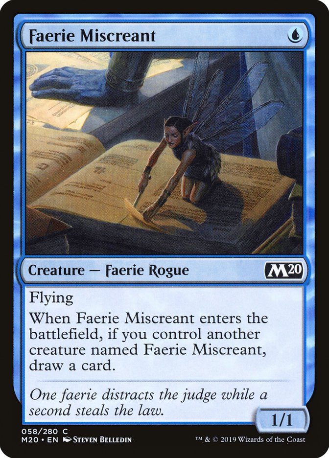 Faerie Miscreant [Core Set 2020] | Silver Goblin