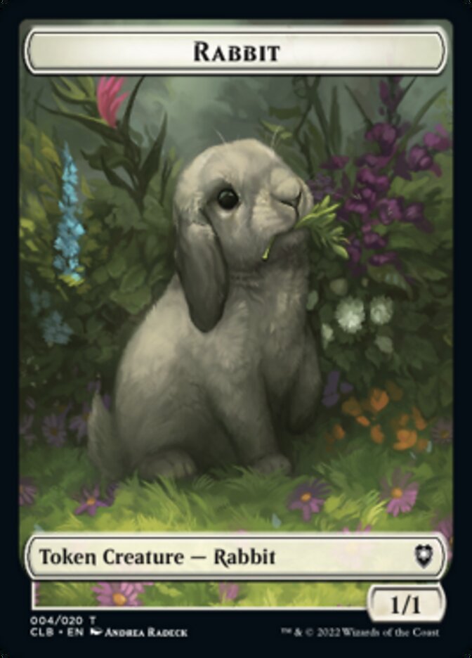 Treasure // Rabbit Double-Sided Token [Commander Legends: Battle for Baldur's Gate Tokens] | Silver Goblin