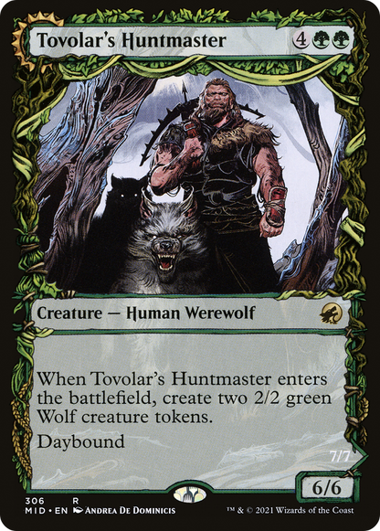 Tovolar's Huntmaster // Tovolar's Packleader (Showcase Equinox) [Innistrad: Midnight Hunt] Foil