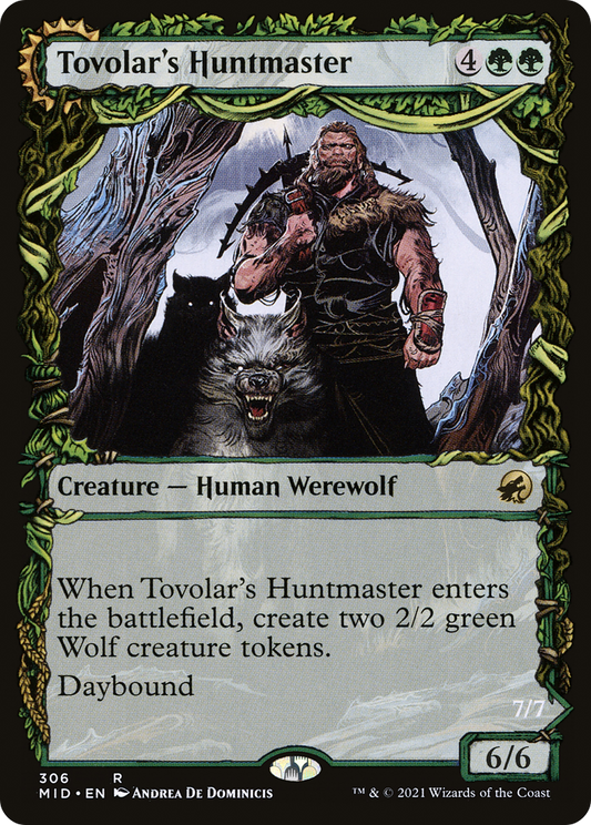 Tovolar's Huntmaster // Tovolar's Packleader (Showcase Equinox) [Innistrad: Midnight Hunt] Foil