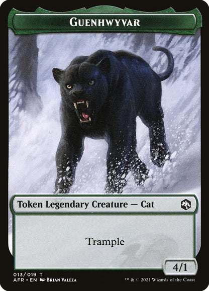 Devil // Guenhwyvar Double-Sided Token [Dungeons & Dragons: Adventures in the Forgotten Realms Tokens] Foil