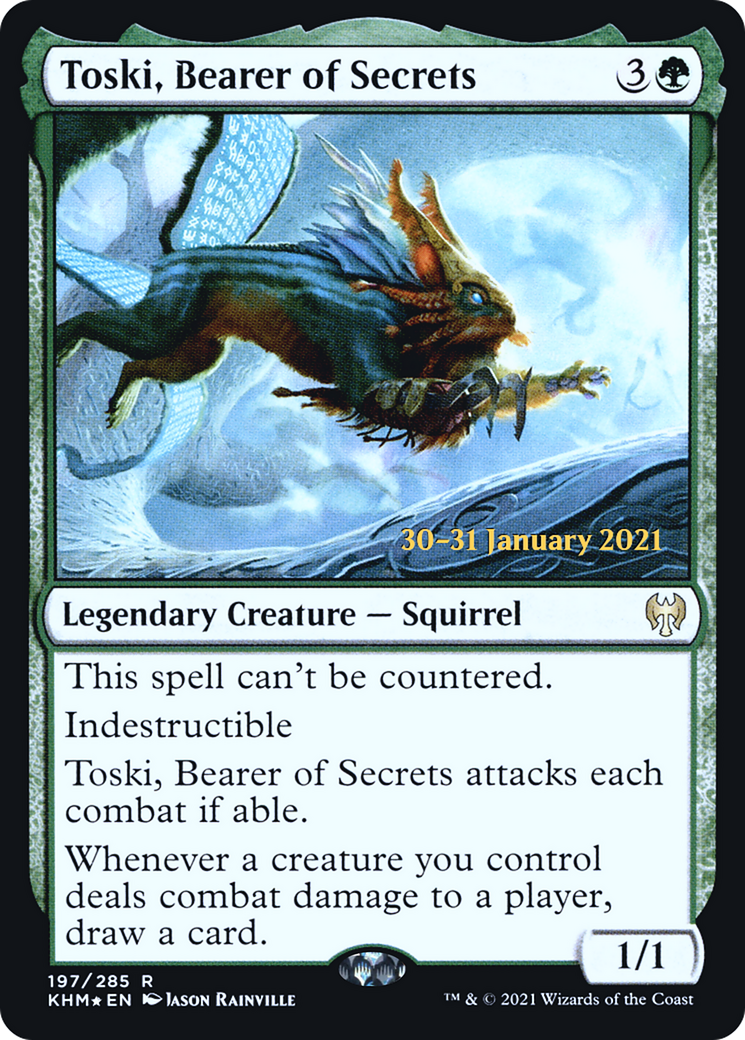 Toski, Bearer of Secrets [Kaldheim Prerelease Promos] | Silver Goblin