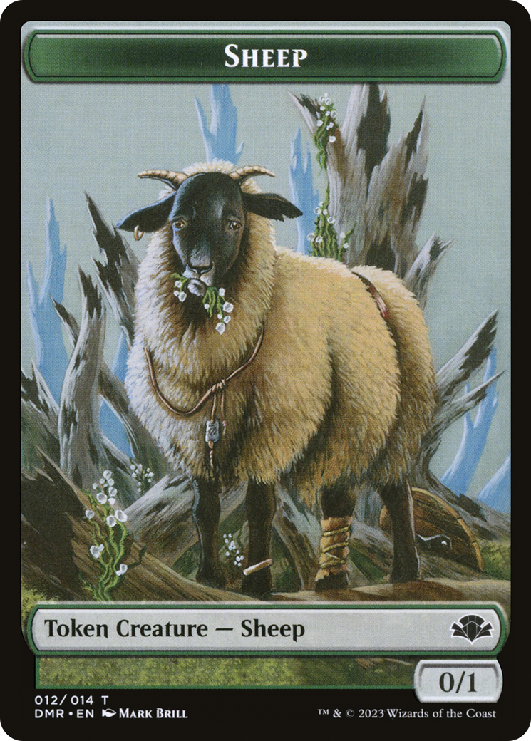 Sheep Token [Dominaria Remastered Tokens] | Silver Goblin