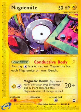 Magnemite (91/147) [Aquapolis] Reverse Holofoil