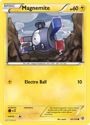 Magnemite (43/135) [Black & White: Plasma Storm] Reverse Holofoil