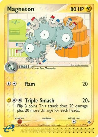 Magneton (35/97) [EX: Dragon] Reverse Holofoil
