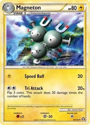 Magneton (43/102) [HeartGold & SoulSilver: Triumphant] Reverse Holofoil