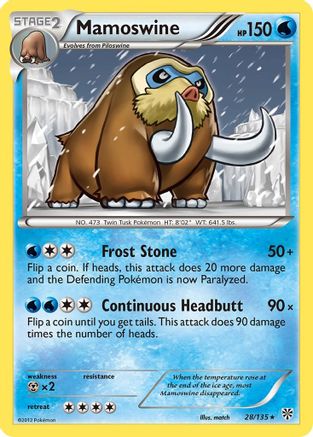 Mamoswine (28) Reverse Holofoil - Plasma Storm
