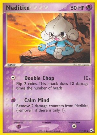 Meditite - 65/101 (65) Reverse Holofoil - Hidden Legends