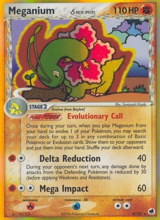 Meganium (Delta Species) (4) Reverse Holofoil - Dragon Frontiers