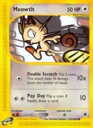 Meowth (121) Reverse Holofoil - Expedition