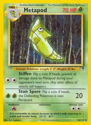 Metapod (54) Reverse Holofoil - Legendary Collection