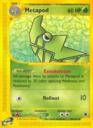 Metapod (87) Reverse Holofoil - Expedition