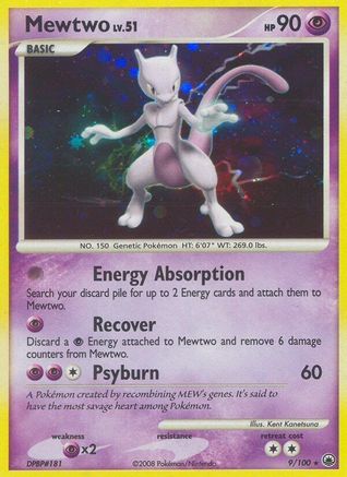Mewtwo (9) Reverse Holofoil - Majestic Dawn