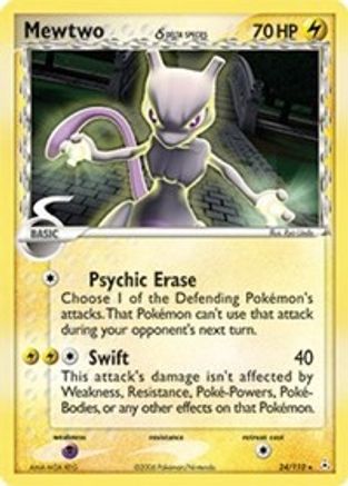 Mewtwo (Delta Species) (24) Reverse Holofoil - Holon Phantoms