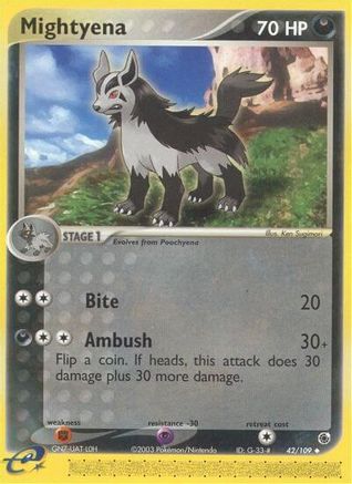 Mightyena - 42/109 (42) Reverse Holofoil - Ruby and Sapphire