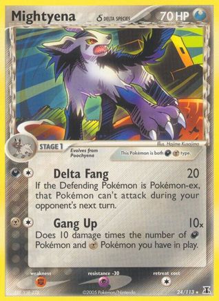 Mightyena (Delta Species) (24) Reverse Holofoil - Delta Species