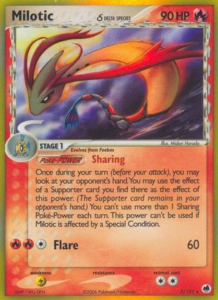 Milotic (5/101) (Delta Species) (Stamped) [EX: Dragon Frontiers] | Silver Goblin