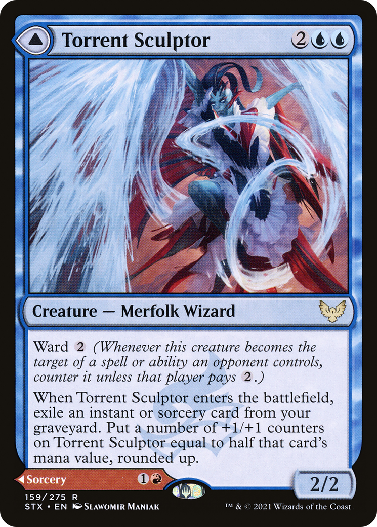 Torrent Sculptor // Flamethrower Sonata [Strixhaven: School of Mages] Foil