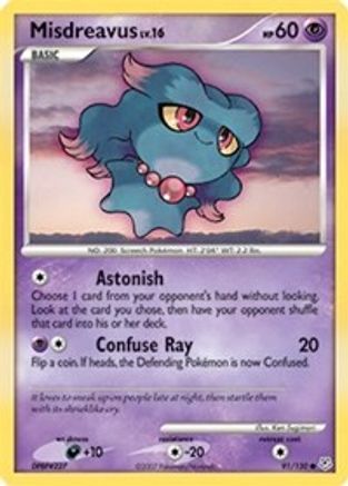 Misdreavus (91) Reverse Holofoil - Diamond and Pearl