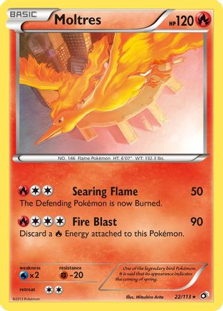 Moltres (22) Reverse Holofoil - Legendary Treasures