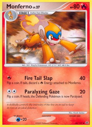 Monferno (56) Reverse Holofoil - Platinum