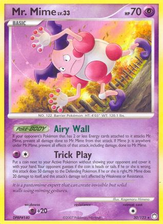 Mr. Mime (30/123) [Diamond & Pearl: Mysterious Treasures] Reverse Holofoil