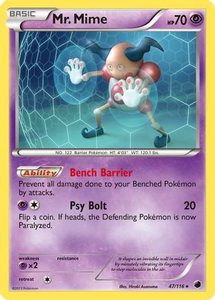 Mr. Mime (47/116) [Black & White: Plasma Freeze] Reverse Holofoil