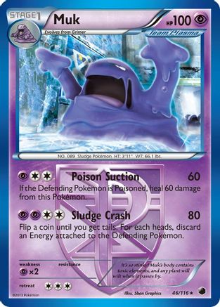 Muk (46/116) [Black & White: Plasma Freeze] Reverse Holofoil