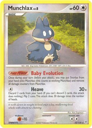 Munchlax (33/130) [Diamond & Pearl: Base Set] Reverse Holofoil