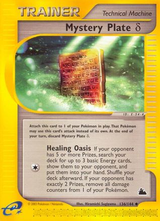 Mystery Plate Delta (136) Reverse Holofoil - Skyridge