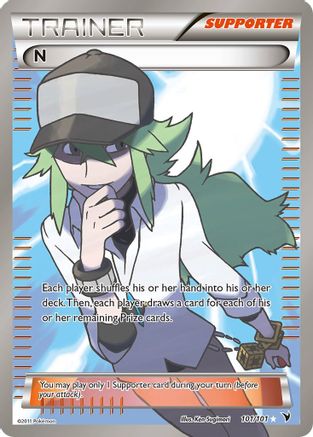 N (Supporter) (Full Art) (101) Holofoil - Noble Victories