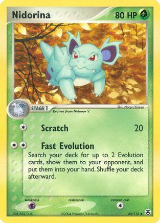 Nidorina (40/112) [EX: FireRed & LeafGreen] Reverse Holofoil