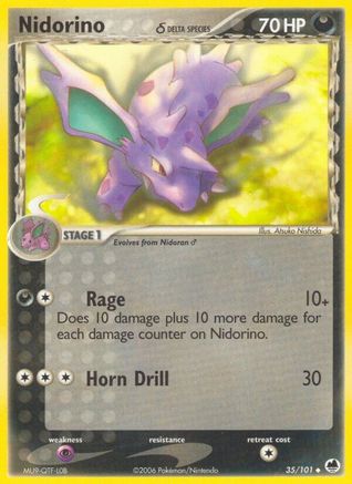 Nidorino (35/101) (Delta Species) [EX: Dragon Frontiers] | Silver Goblin