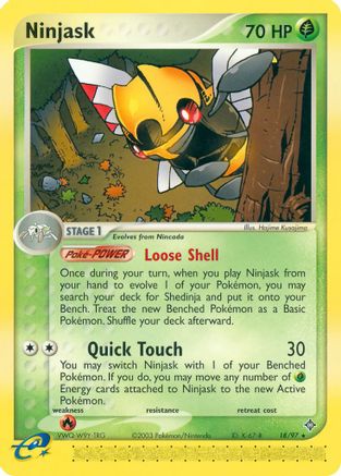 Ninjask - 18/97 (18) Reverse Holofoil - Dragon