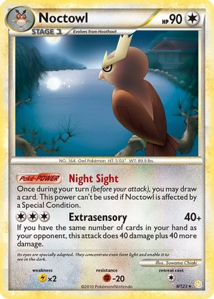 Noctowl (8) Reverse Holofoil - HeartGold SoulSilver