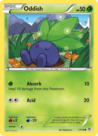 Oddish (1) Reverse Holofoil - Boundaries Crossed