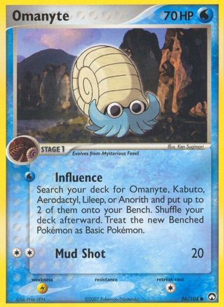 Omanyte (56) Reverse Holofoil - Power Keepers