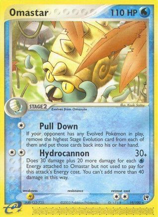 Omastar (19) Reverse Holofoil - Sandstorm